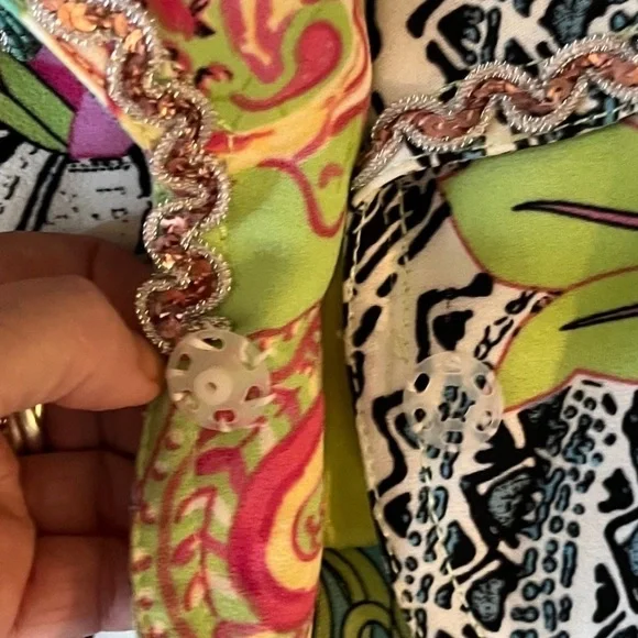 Alberto Makali Vintage Y2K Chic trendy Floral Paisley luxury retro mod Blazer - Picture 8 of 11